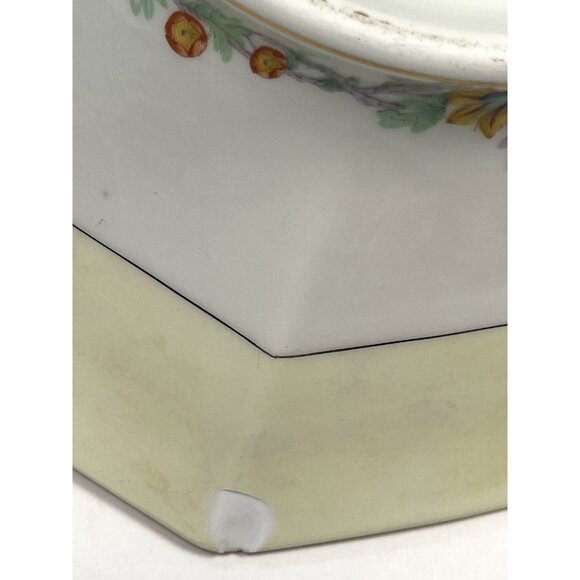 2 Theodore Haviland Limoges 1925-36 Miami Octagonal Ivory Floral COVERED DISHES - Picture 2 of 8